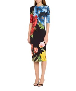 Alice + Olivia Delora Le Parisien Midi Dress