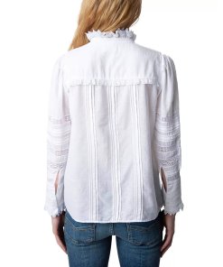 Zadig & Voltaire Trevy Tomboy Pintuck Blouse