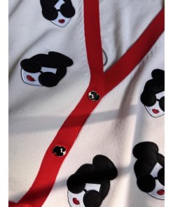 Alice + Olivia Staceface Bradley Wool Cardigan