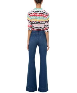 Alice + Olivia Staceface Bradley Wool Cardigan