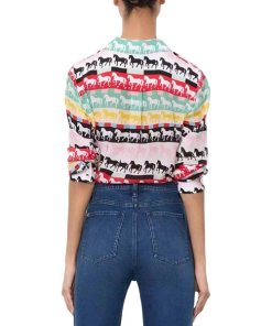 Alice + Olivia Staceface Bradley Wool Cardigan