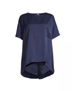 Lunya Washable Silk Tee Short Pajamas