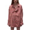 R13 Asymmetric Plaid Cotton Shirt