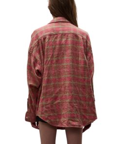 R13 Asymmetric Plaid Cotton Shirt