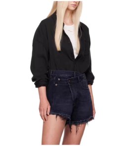 R13 Crossover Bubble Cotton Shirt