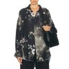 R13 Floral Shredded Seam Drop Neck Shirt