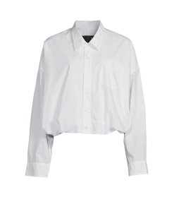 R13 Gathered Hem Cotton Shirt