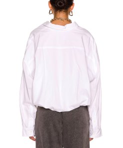 R13 Gathered Hem Cotton Shirt
