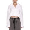 R13 Gathered Hem Cotton Shirt