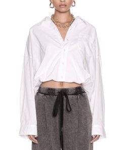R13 Gathered Hem Cotton Shirt
