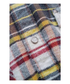 R13 Slim Cowboy Plaid Cotton Shirt