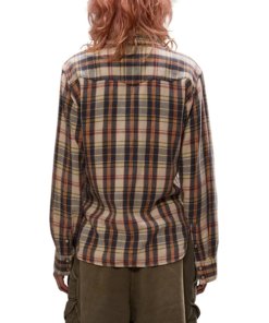 R13 Slim Cowboy Plaid Cotton Shirt