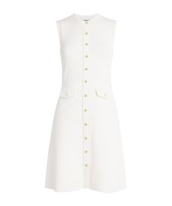 Sandro Rib Knit Sleeveless Short Dress