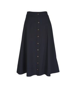 Veronica Beard Karel A-line Button Down Cotton Skirt