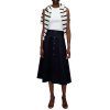 Veronica Beard Karel A-line Button Down Cotton Skirt