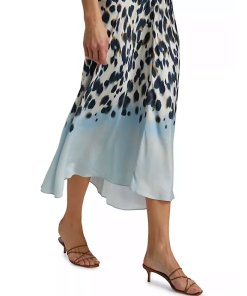 ALC rem printed twist midi dress