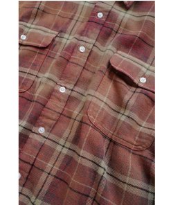 R13 boyfriend-bleached-rouge-ecru-plaid- shirt