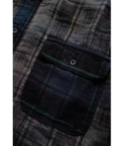 R13 Oversized boyfried shirt navy blue plaid
