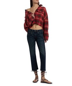 R13 cropped work shirt
