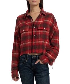 R13 cropped work shirt