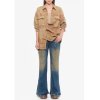 r13 BOYFRIEND shirt in overdyed khaki plaid