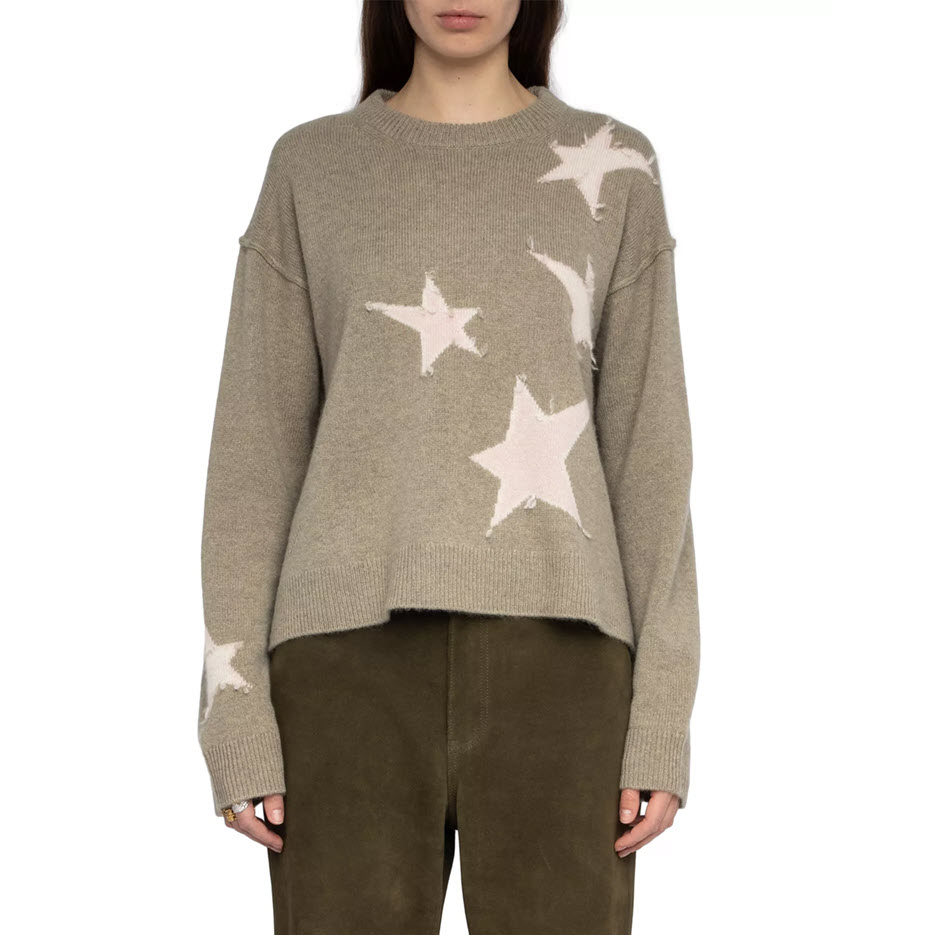Zadig & Voltaire Markuz Star Intarsia Cashmere Sweater – evaChic